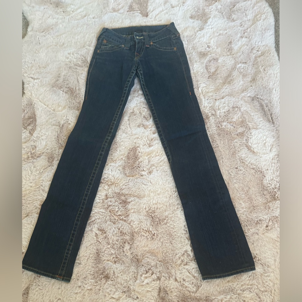 True Religion Women's Dark Indigo Skinny Jeans